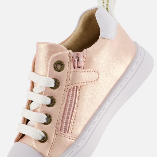 Shoesme Sneakers metallic roze Leer