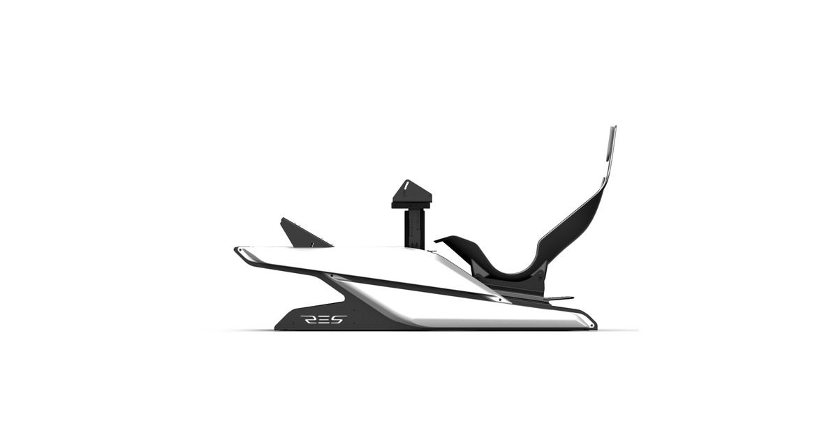 Res-TechX1 Cockpit racing simulator  (Zwart/hoogglans wit)