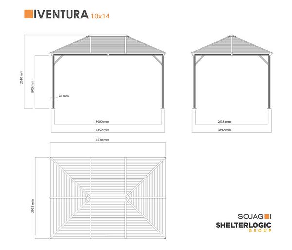 Sojag Pavillon Ventura 10x14, ca.