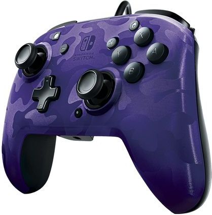 PDP - Faceoff Deluxe+ Audio Controller - Purple Camo - Bedraad