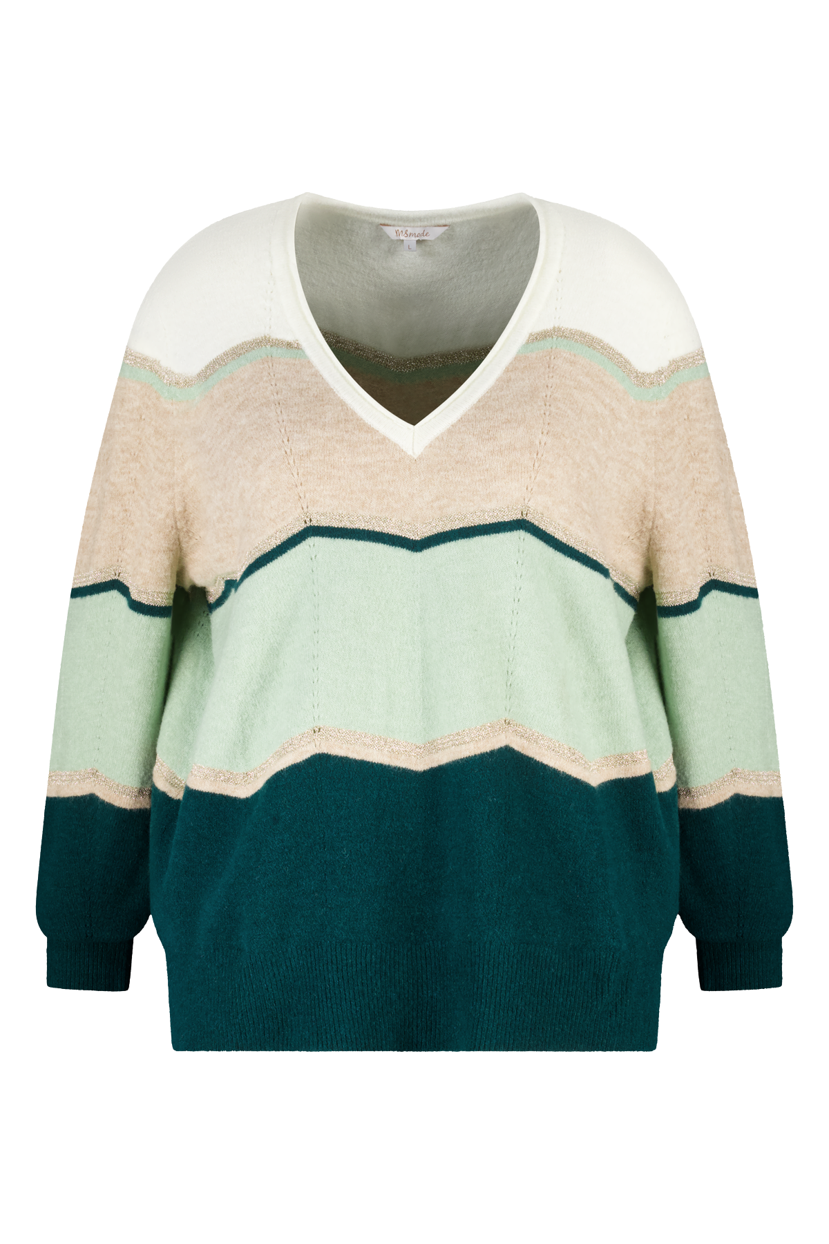 Trui met print en lurex Multi Mint