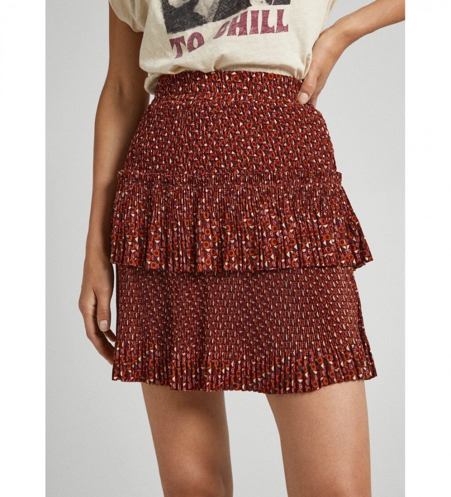 Saia Kendal cor vinho da Pepe Jeans