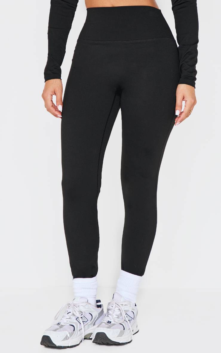 Noir Legging De Sport Taille Haute Sculptant Petite