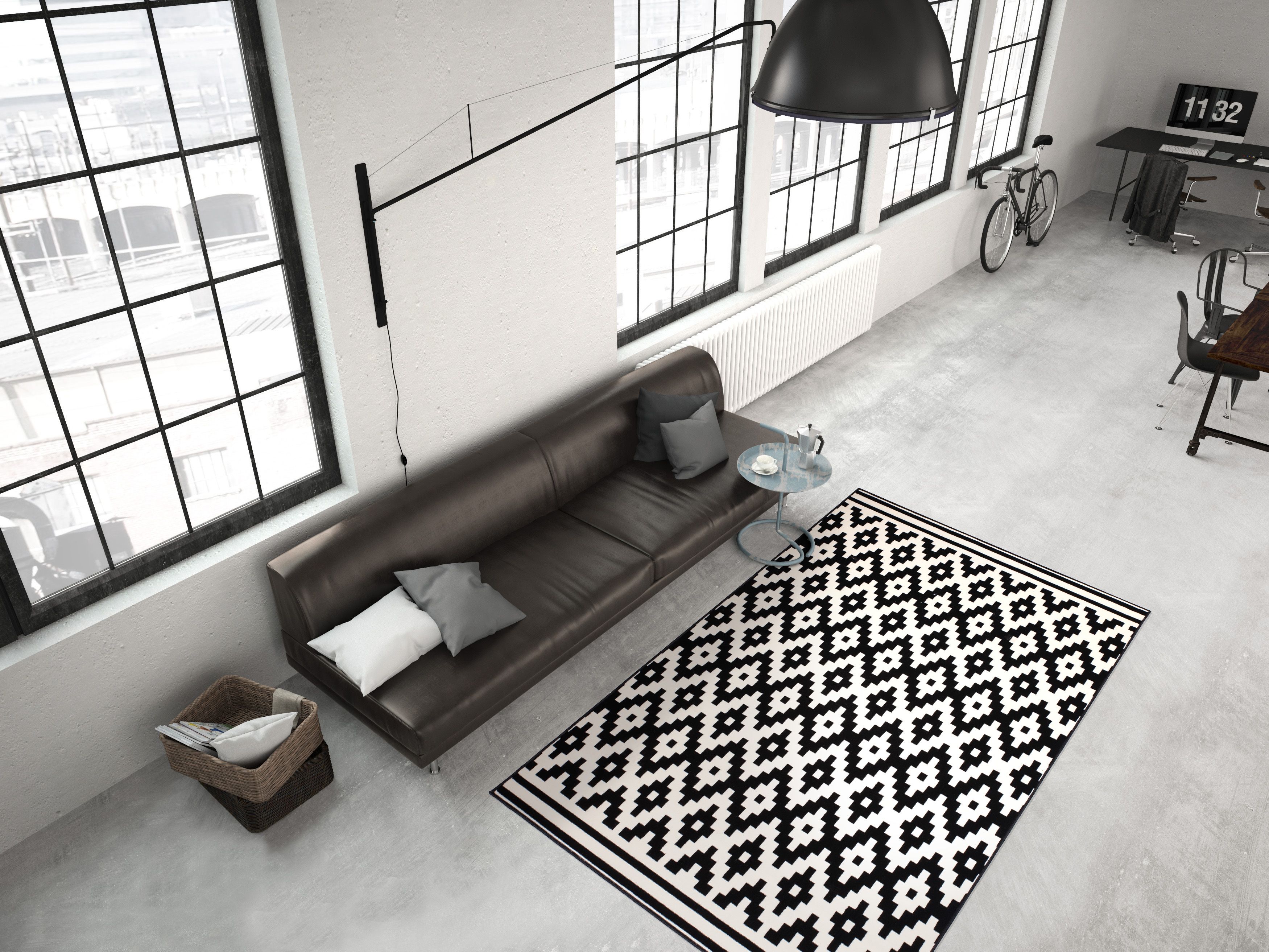 Vloerkleed 300 Zwart Wit Now!