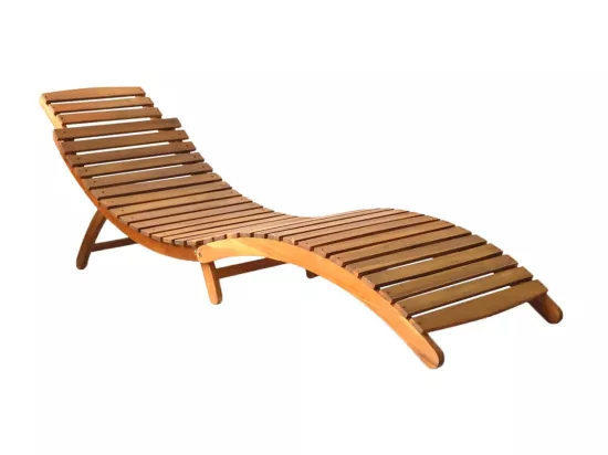 Chaises longues 2 pcs avec coussins Bois d'acacia solide