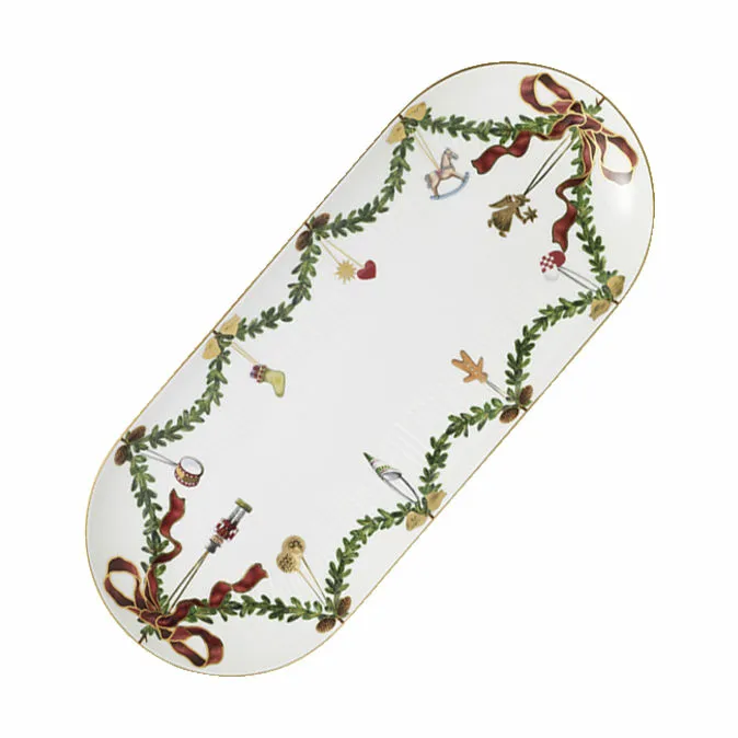 Royal Copenhagen Stjerne Riflet Jul Serveringsfad