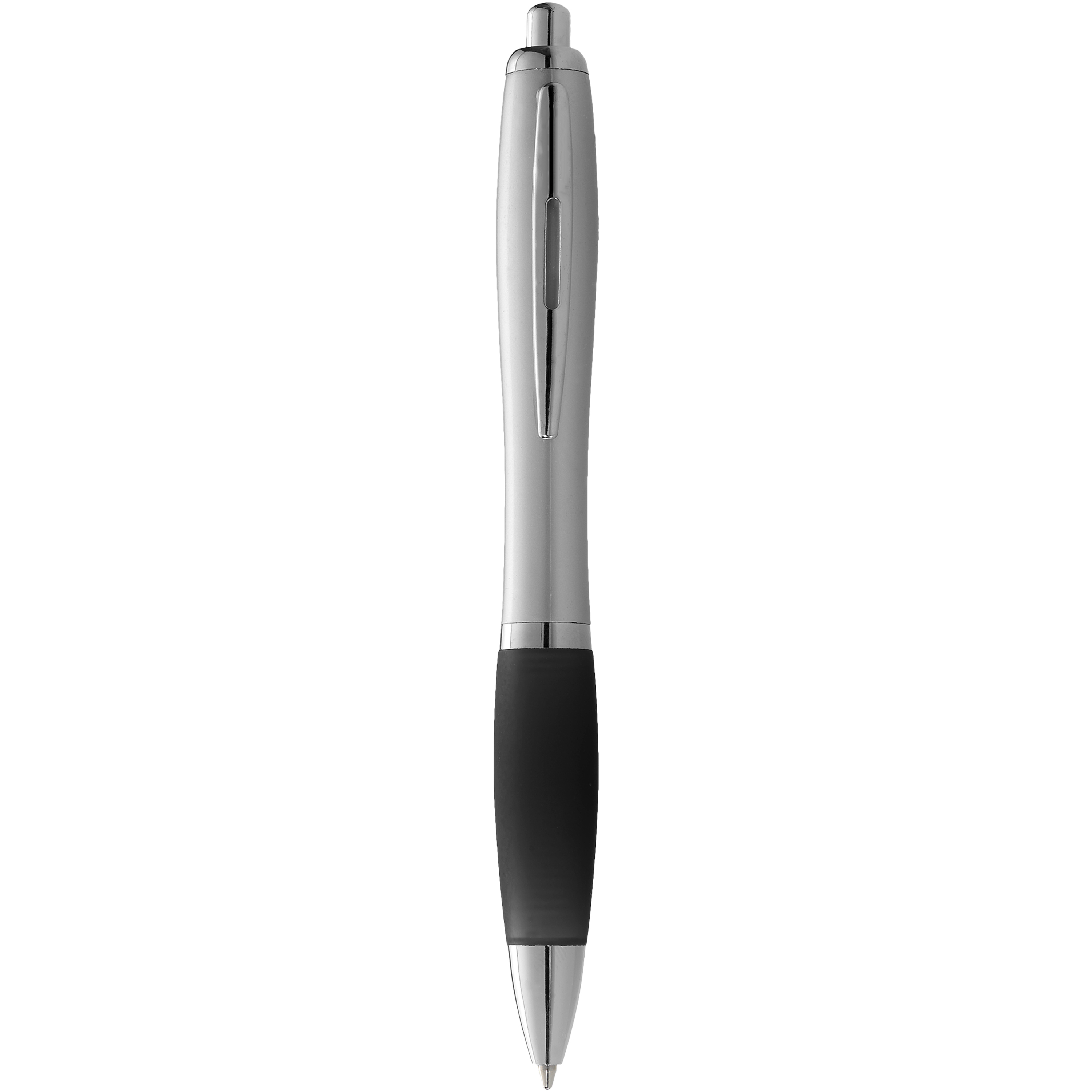 EgotierPro 107077 - Stylo bille avec corps argenté et grip coloré Nash