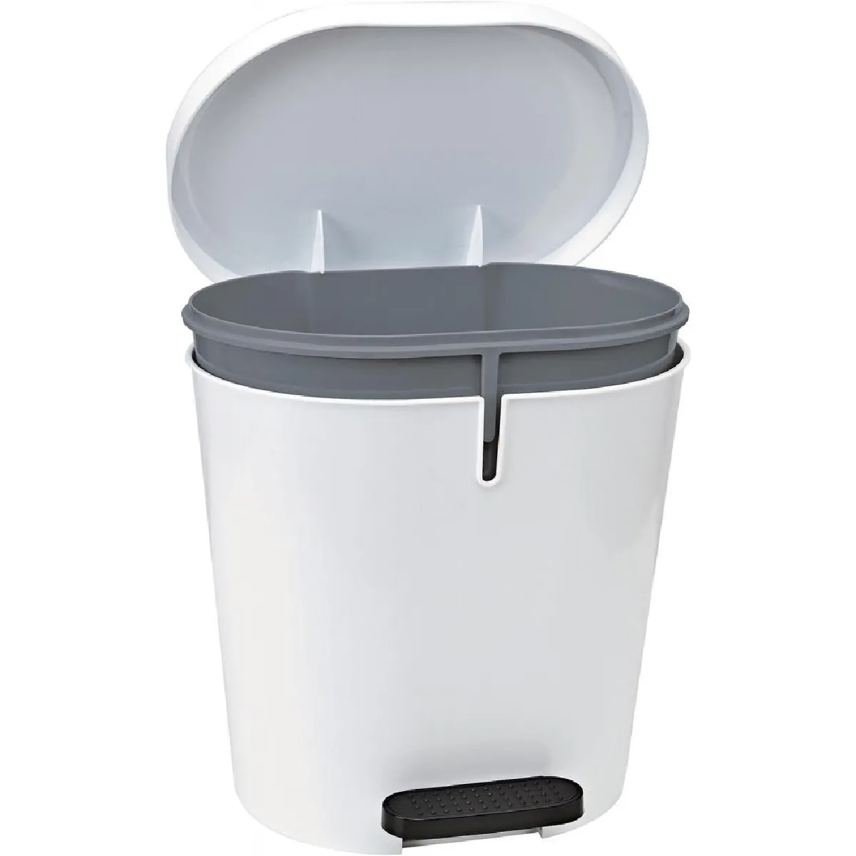 SUNWARE Zamora Poubelle Pédale 8L Blanc
