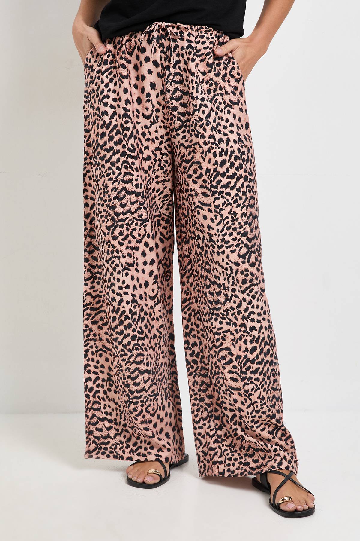 Wallis Pantalon À Cordon Imprimé Léopard