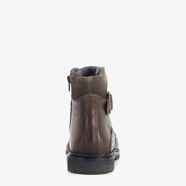 Bugatti leren heren veterboots donkerbruin