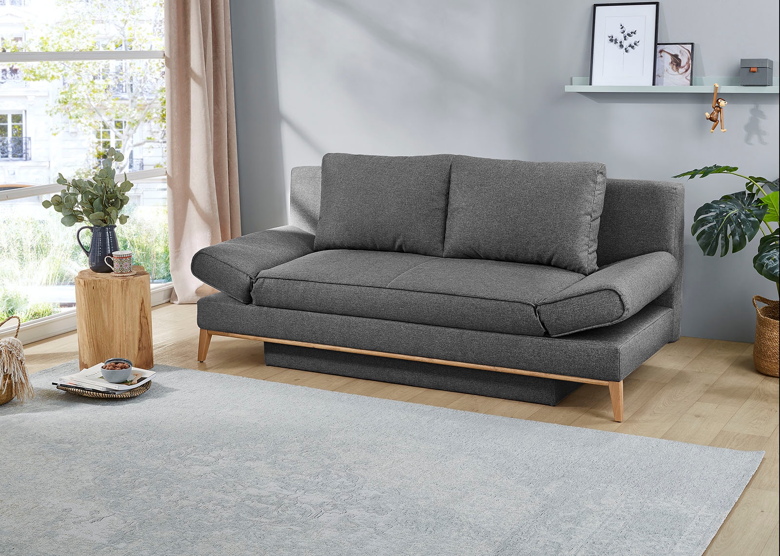 Jockenhöfer Gruppe Schlafsofa »Yann« inklusive Bettfunktion, Stauraum/Bettkasten, verstellbare Armlehnen