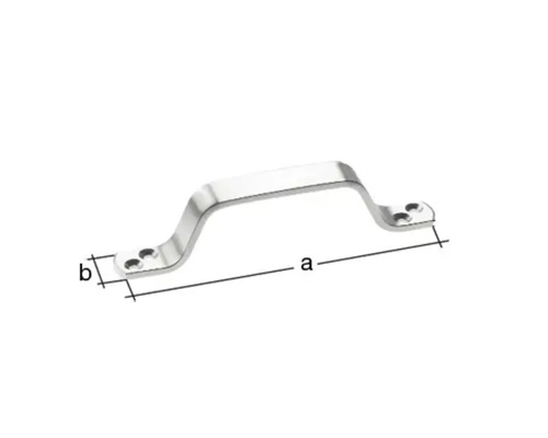 Poortgreep 168 x 20 mm, roestvrij staal