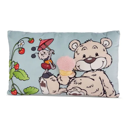 NICI Kissen Bär Bendix mit 2-D Eis 43x25cm GREEN