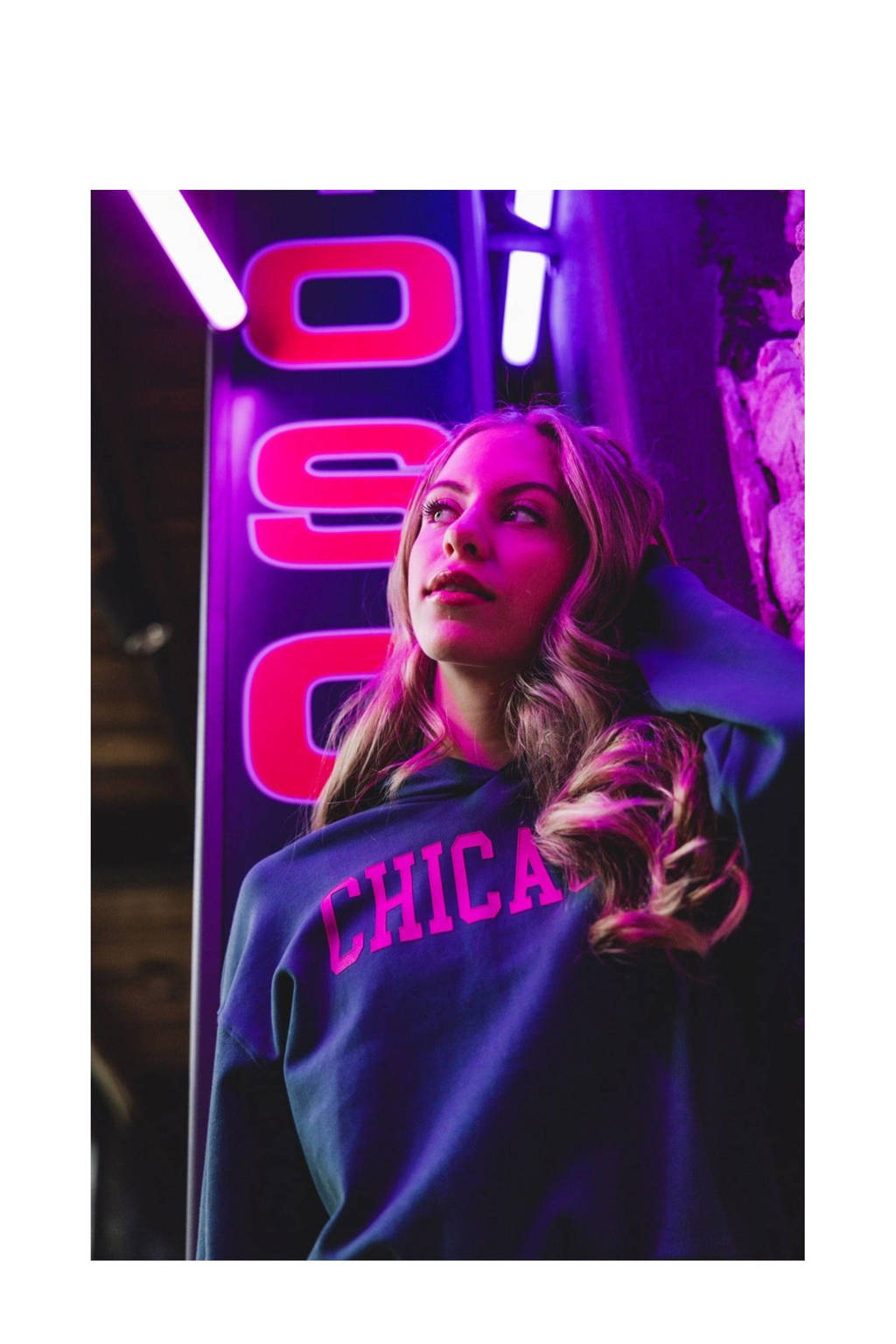 LOOXS hoodie met tekst petrol