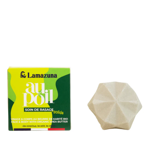 Lamazuna Pain de Rasage Solide - Thé Vert/Citron 55 g