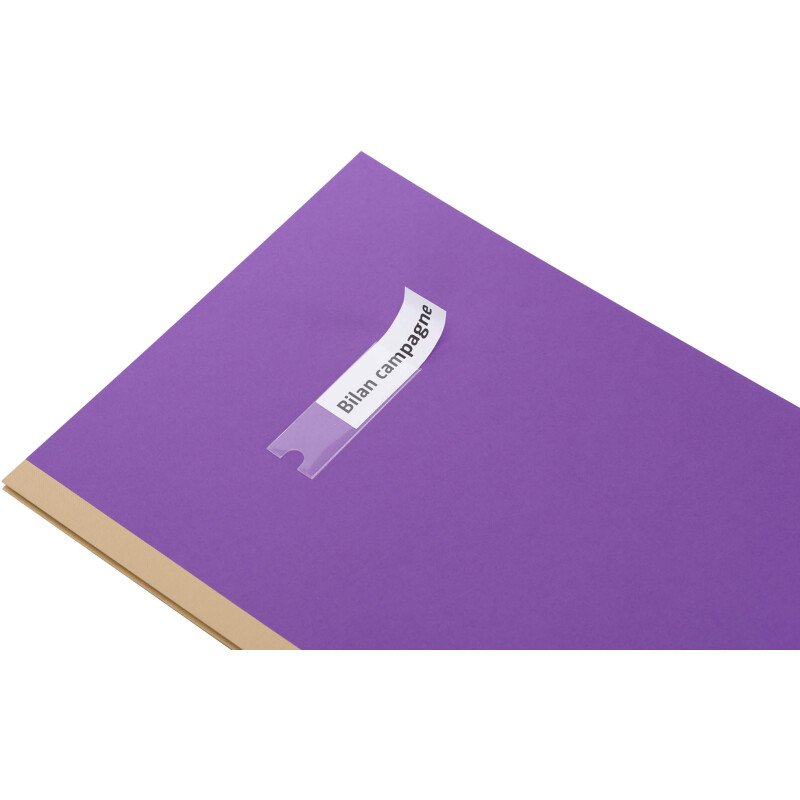 Porte-étiquette adhésif 25 x 75 mm 3L transparent - Boîte de 120