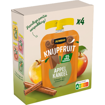 Jumbo Knijpfruit Appel Kaneel 4 x 90 g