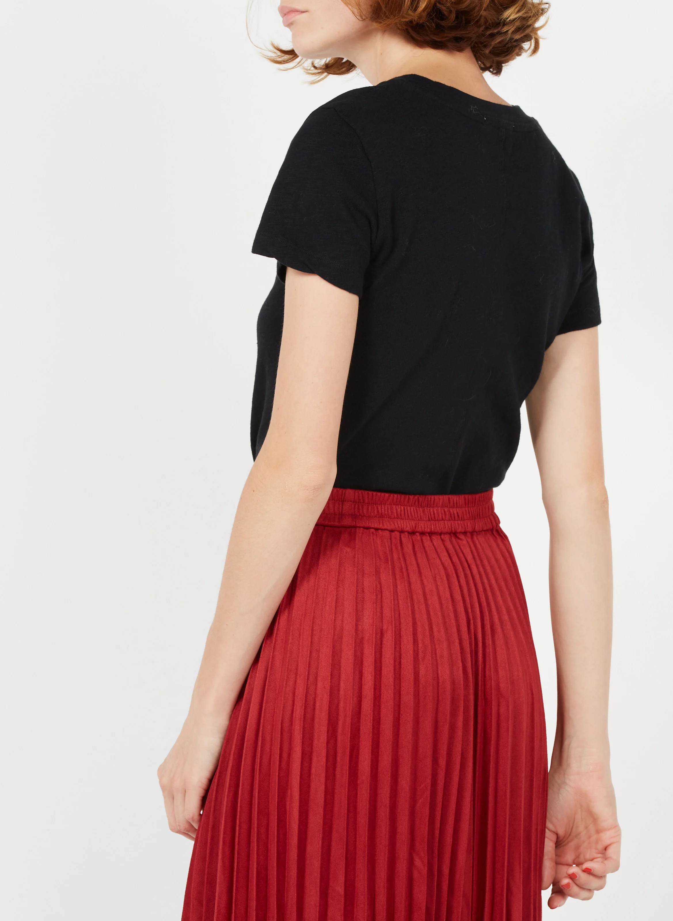 SONOMA - Tee-shirt col rond droit en coton | Noir
