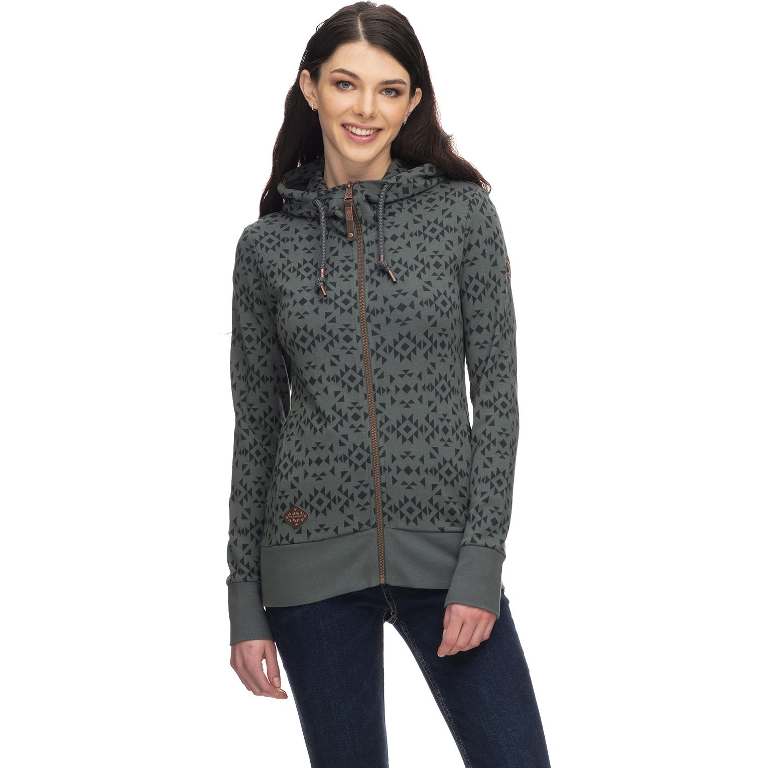 ragwear Cinda Zip Sweatjacke Damen pine green