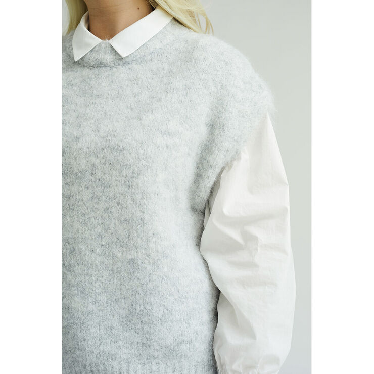 A-VIEW Patrisia knit vest Light grey melange