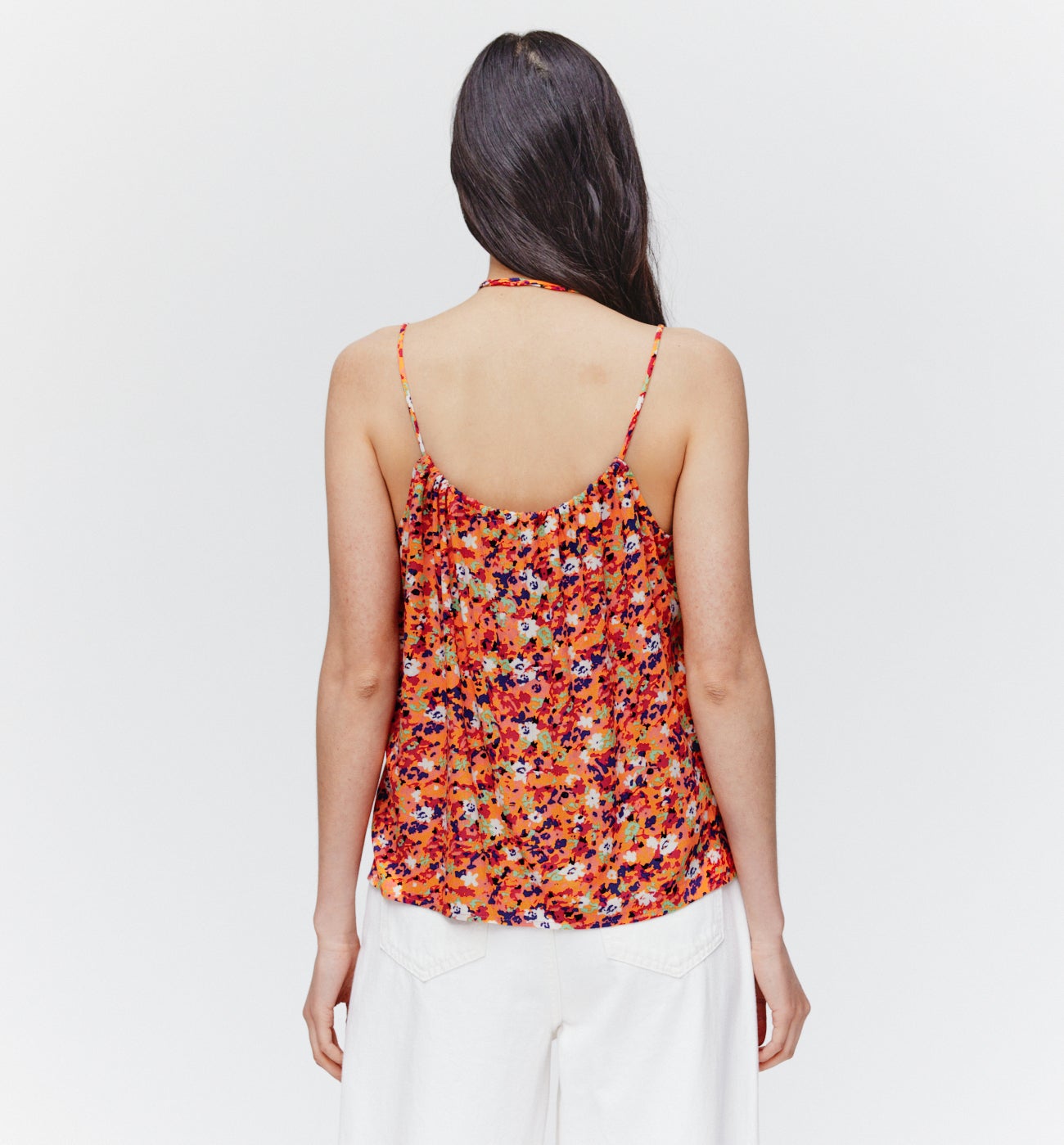 Top à fines bretelles Femme - Imprimé multicolore