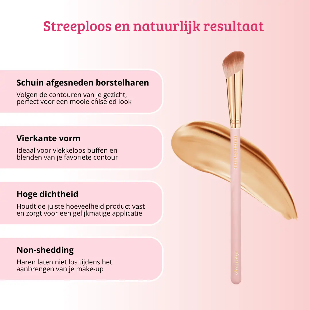 Soft Pink & Gold Small Angled Contour Brush