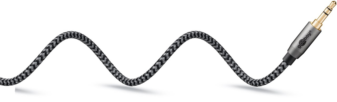 (5m) 3.5mm Audio Adapterkabel AUX zu Stereo-Cinch-Stecker (65290) - Sharkskin Grey