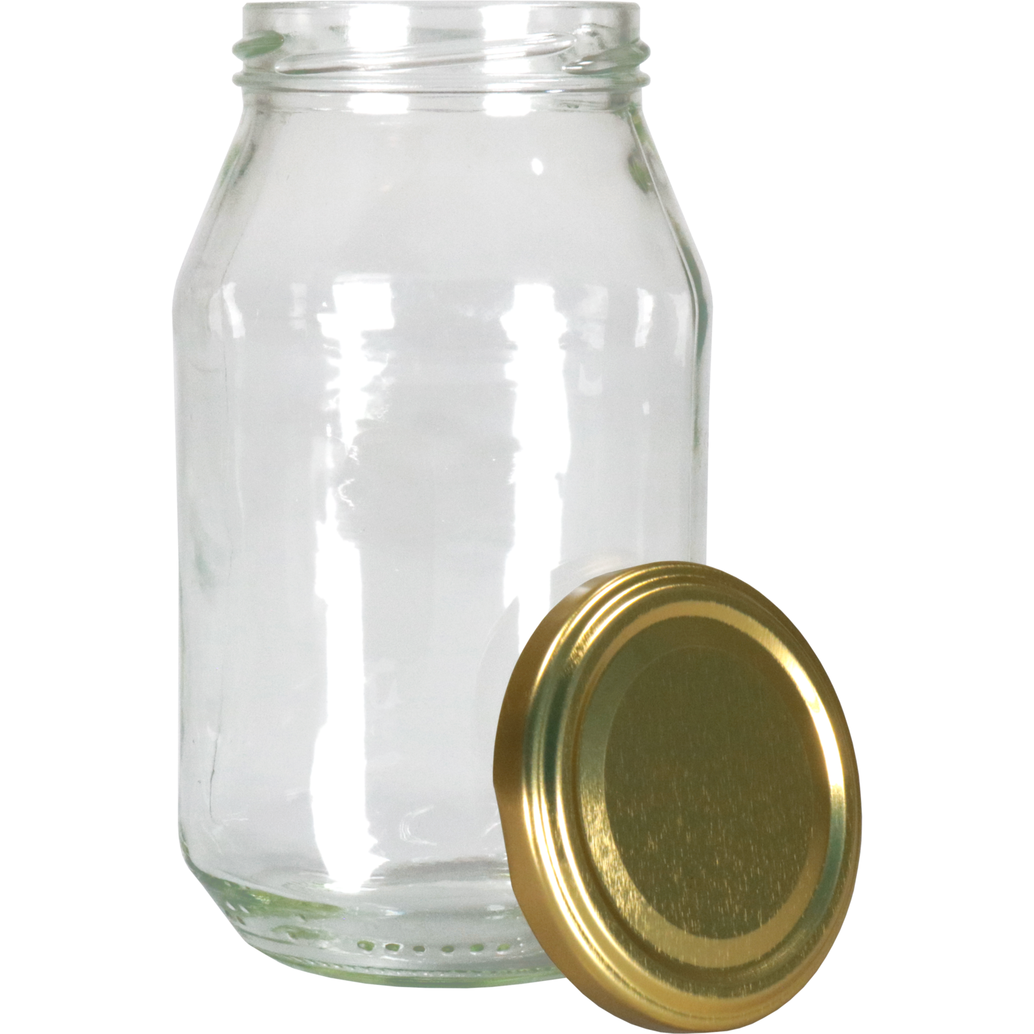 Pot, glas, 500ml, met deksel, transparant