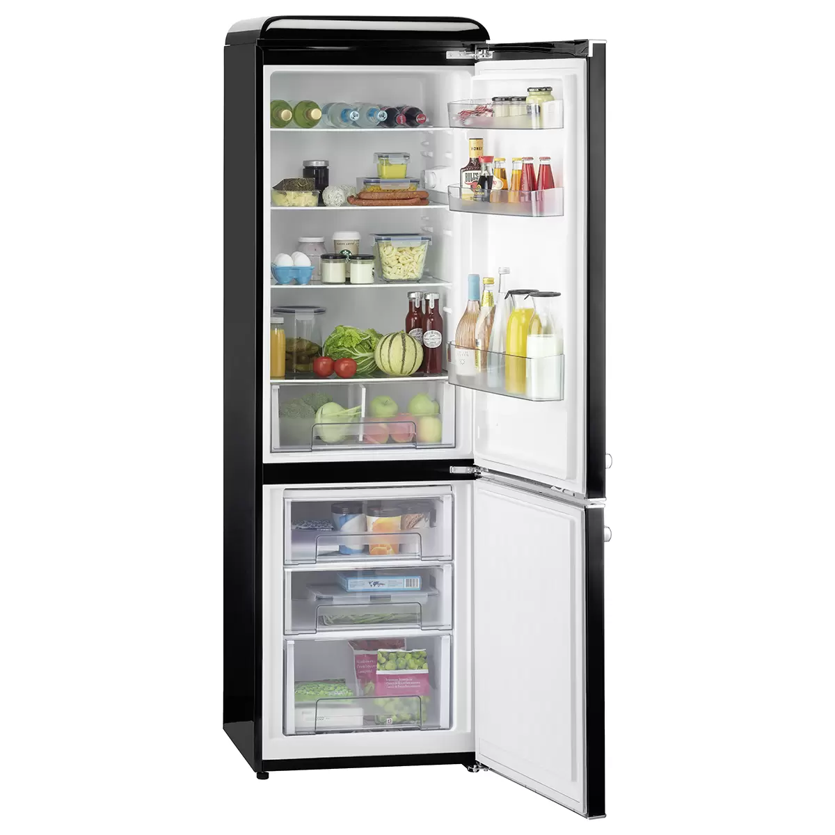 Kühlschrank Frescolino Classic schwarz,silber