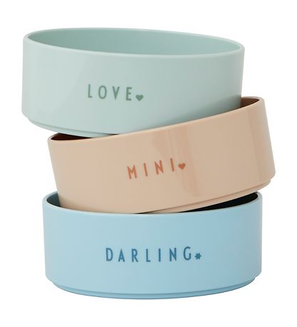Design Letters Schalen-Set - 3er-Pack - Favorit - Green/Blue /Be