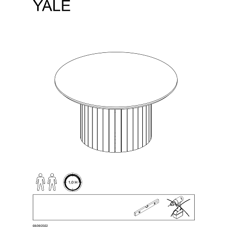 Yale sofabord - egetræslook