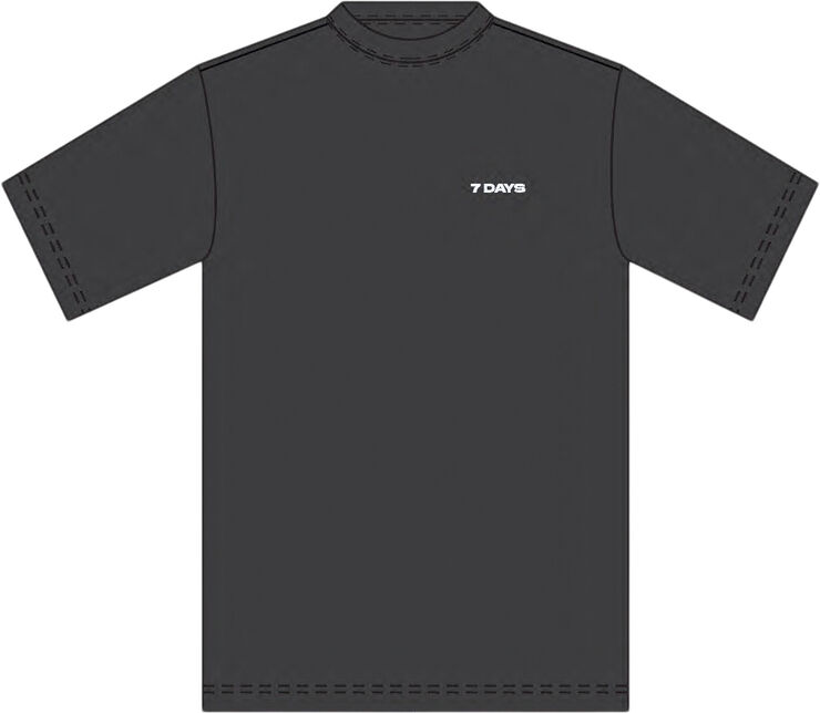 7 Days Active Organic Basic Tee 001 black