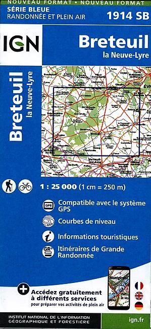 IGN - 1914 SB BRETEUIL LA NEUVE LYRE 1 25 000
