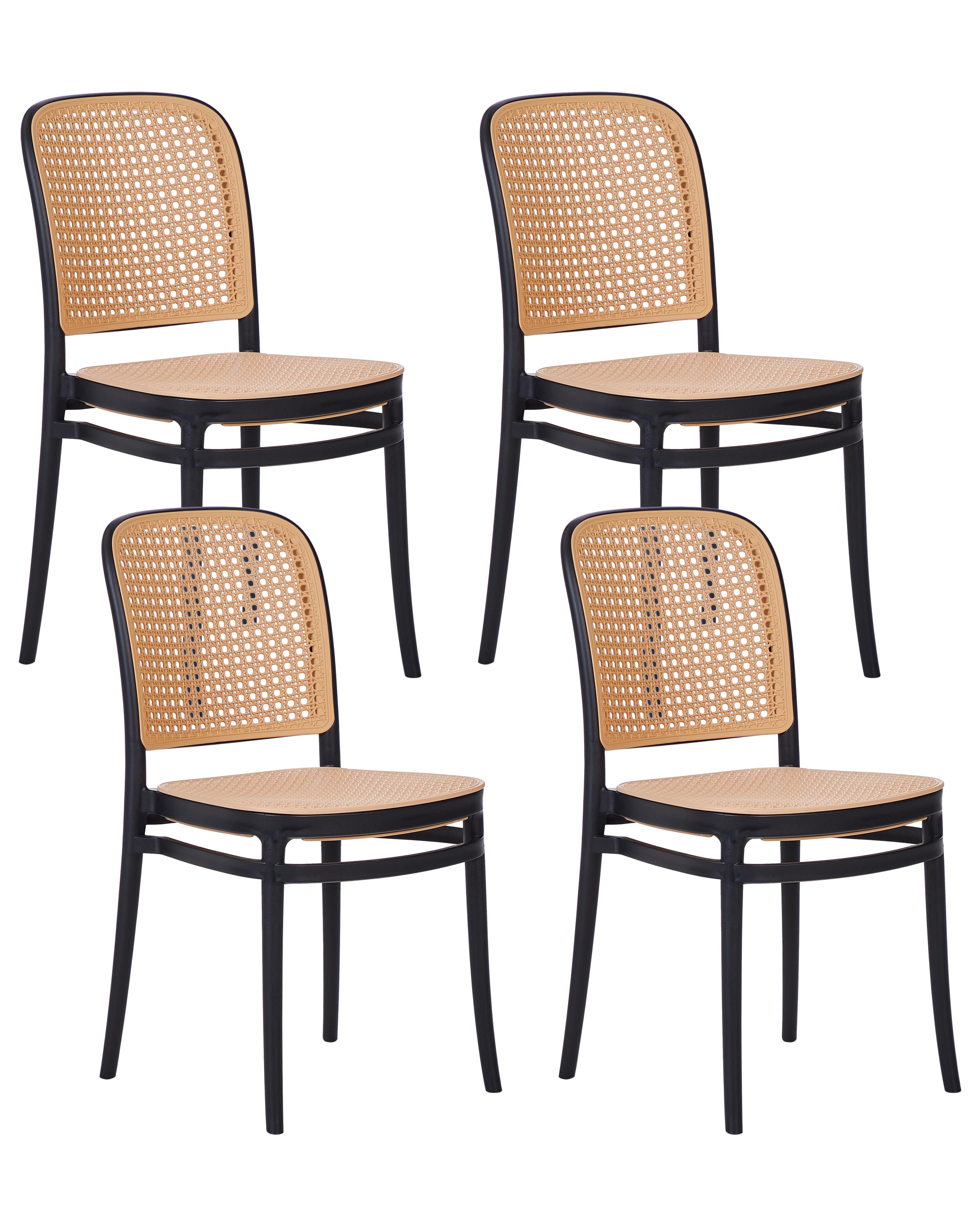 Set van 4 tuinstoelen PLOSE Beige