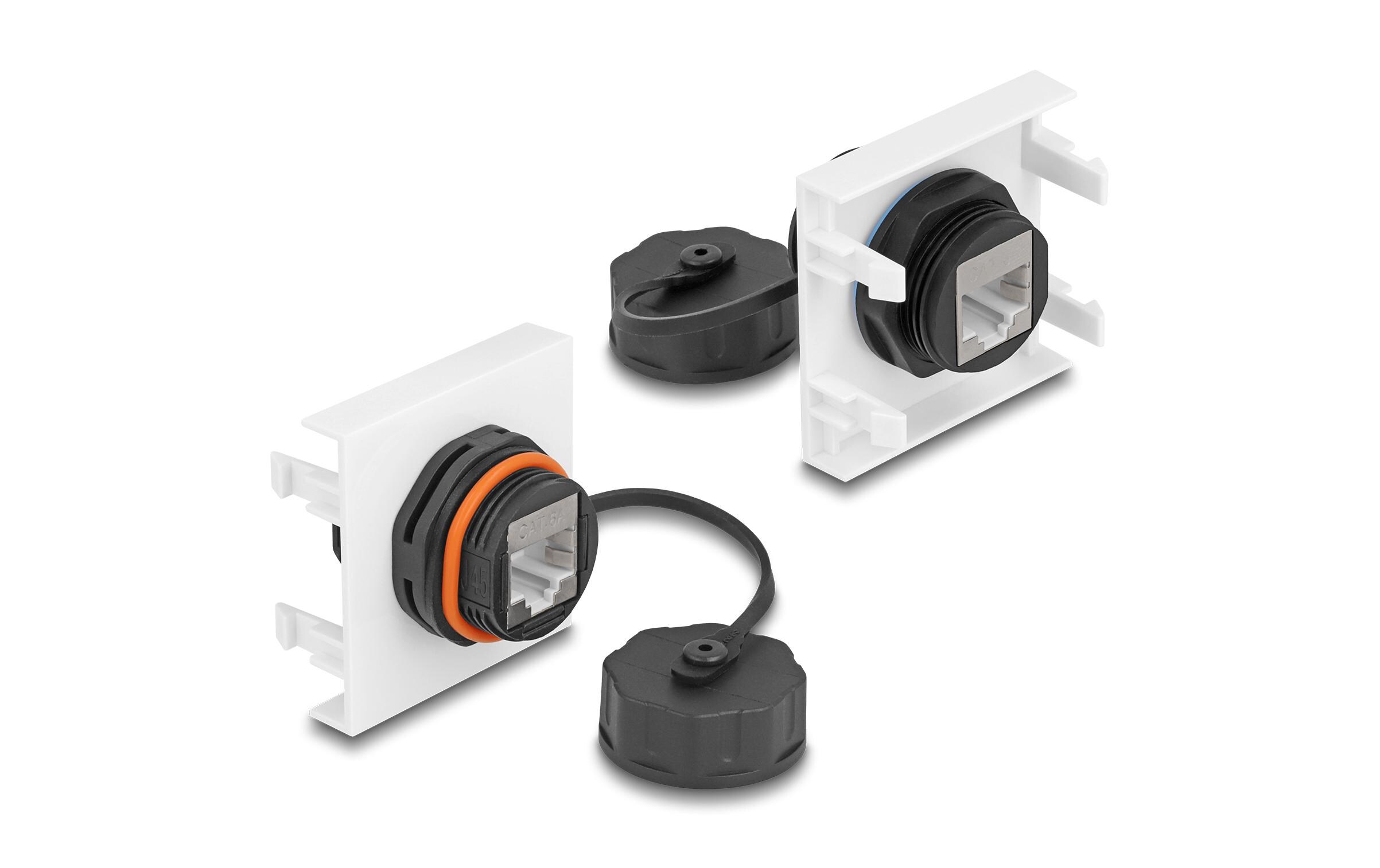 Easy 45 Modul RJ45 Cat.6A, 45 x 45 mmDelock Easy 45 Modul Netzwerk RJ45 Cat.6A, 45 x 45 mm