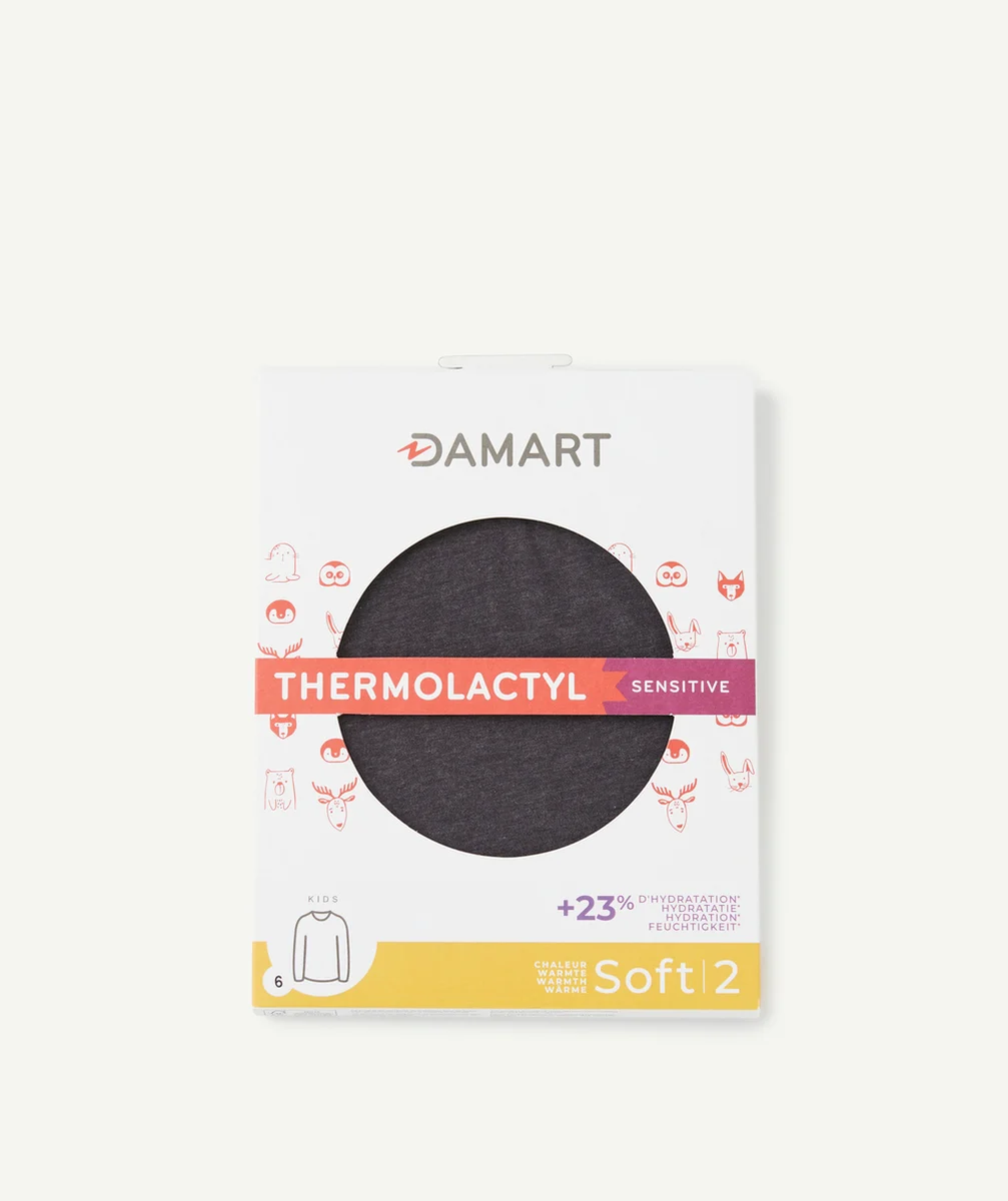 DAMARTT-SHIRT MANCHES LONGUES THERMOLACTYL SENSITIVE GRIS FONCÉ