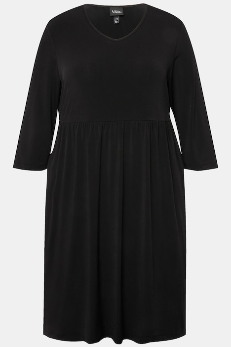 Longshirt, A-Linie, Tunika-Ausschnitt, 3/4-Arm, Taschen