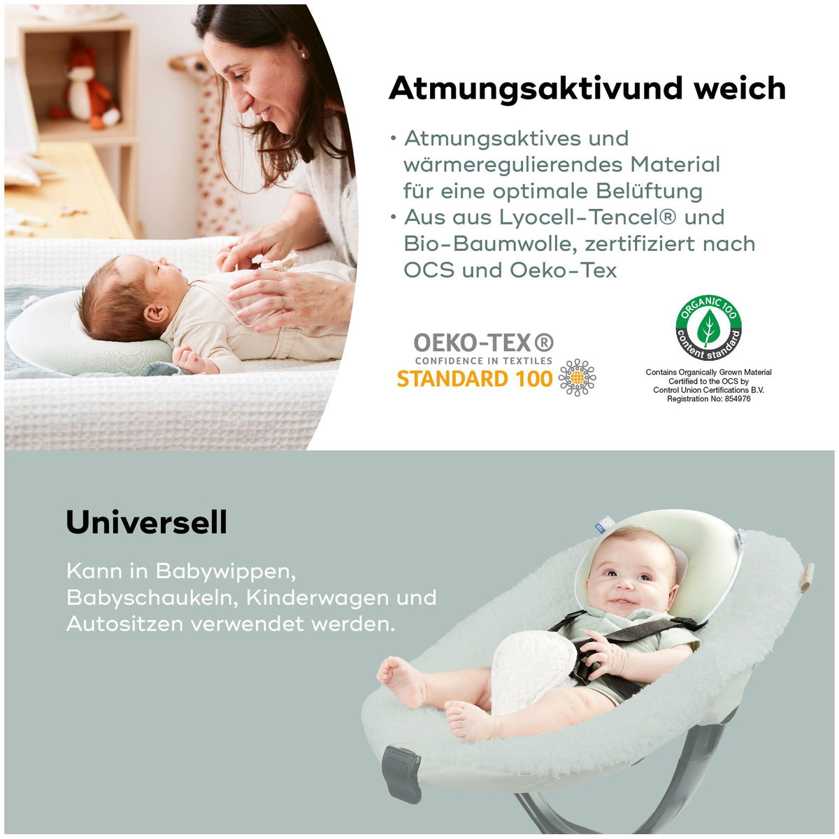 BabymoovBabymoov   Babykopfkissen Cosyhead Fresh green