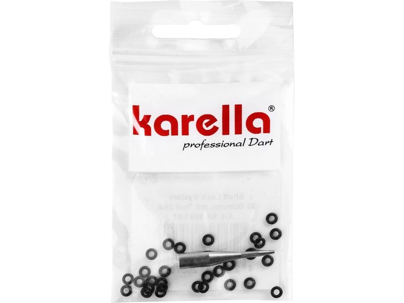 Karella Shaft Lock System 30 Stück Dart Gummiringe mit Tool 2BA