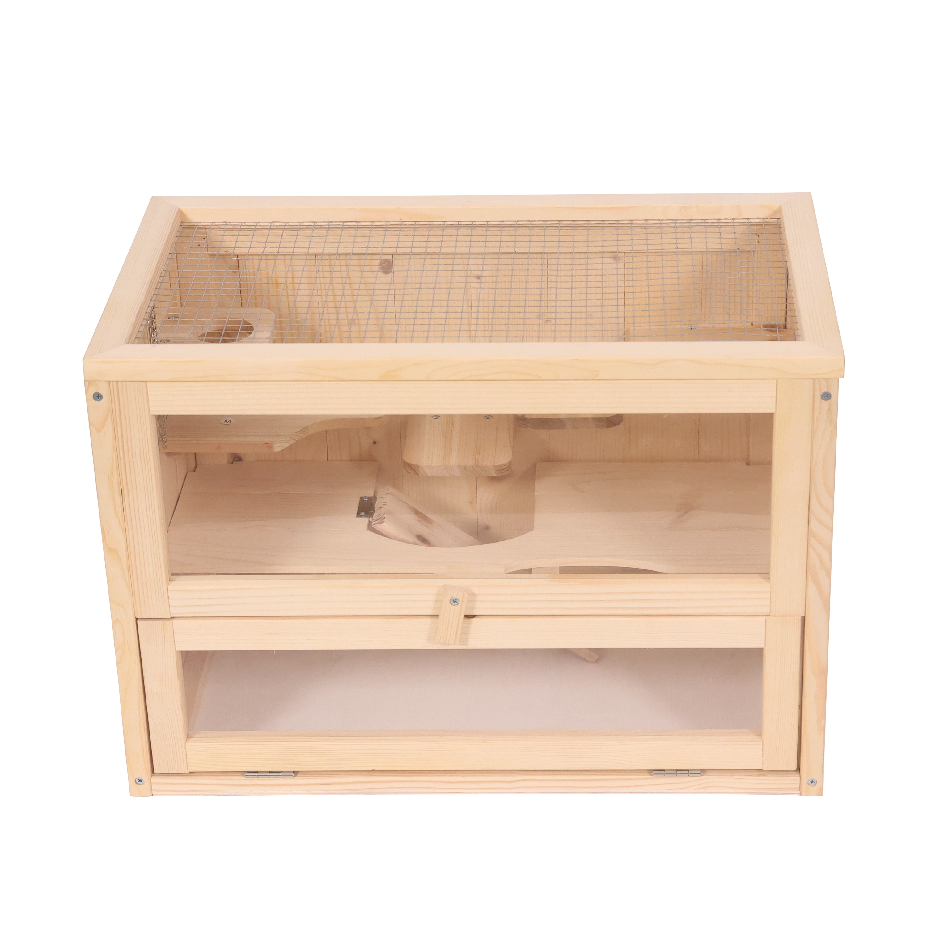 Kleintierkäfig Holz 60 x 35 x 42 cm natur