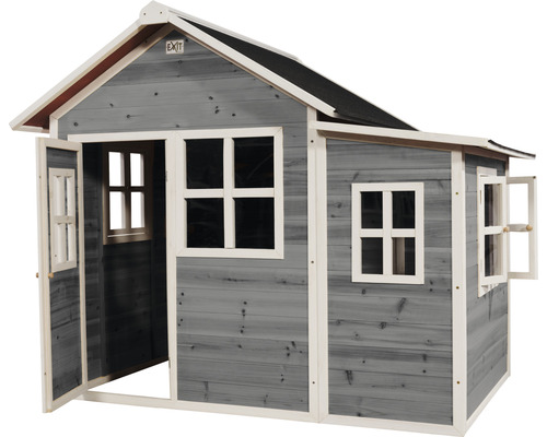 EXIT Loft 150 speelhuis, 159 x 188 x 149 cm, hout, grijs