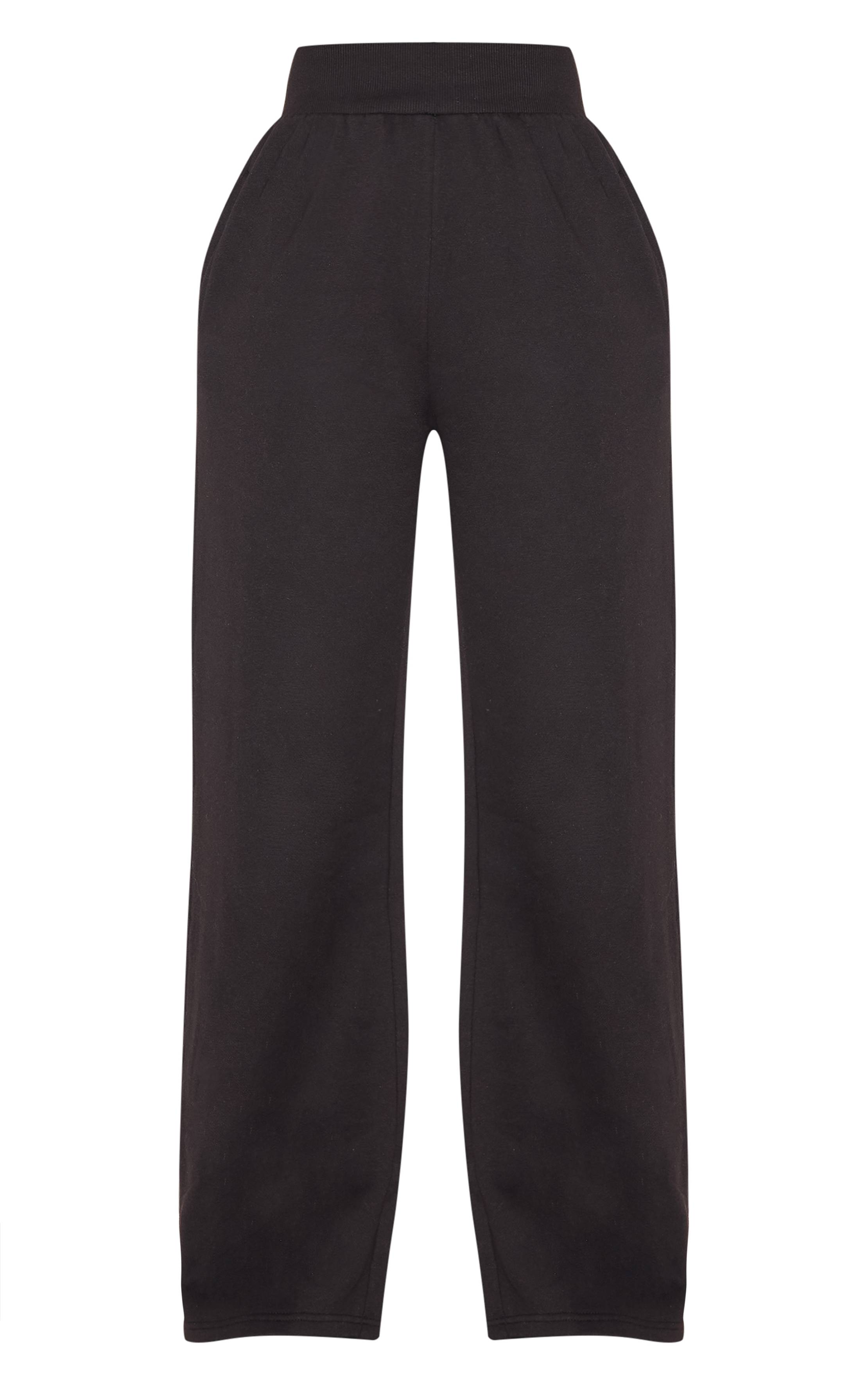 Noir Jogger Tall Taille Haute Jambe Large