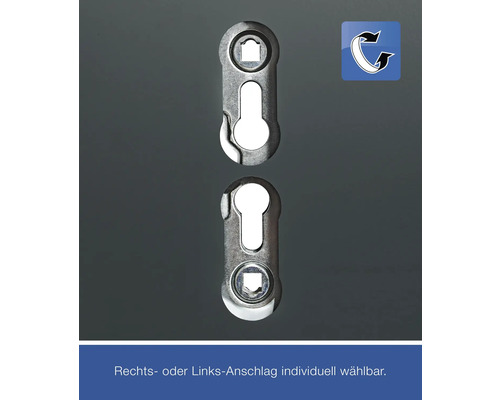 Hörmann multifunctionele kelderdeur T30 H8-5 RAL 7016 antracietgrijs 875x2000 mm omkeerbaar links/rechts