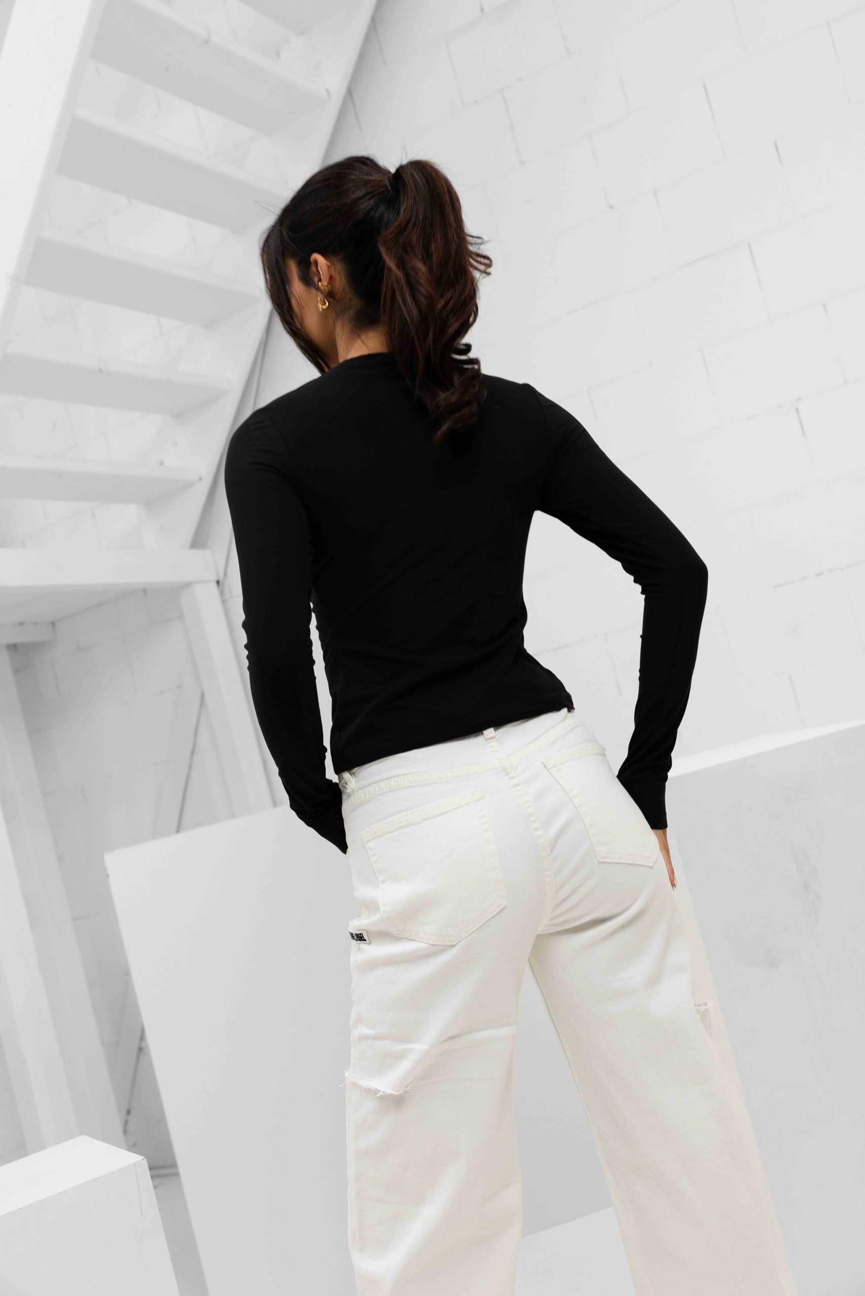 Unique The Label Nena Longsleeve Dames Zwart