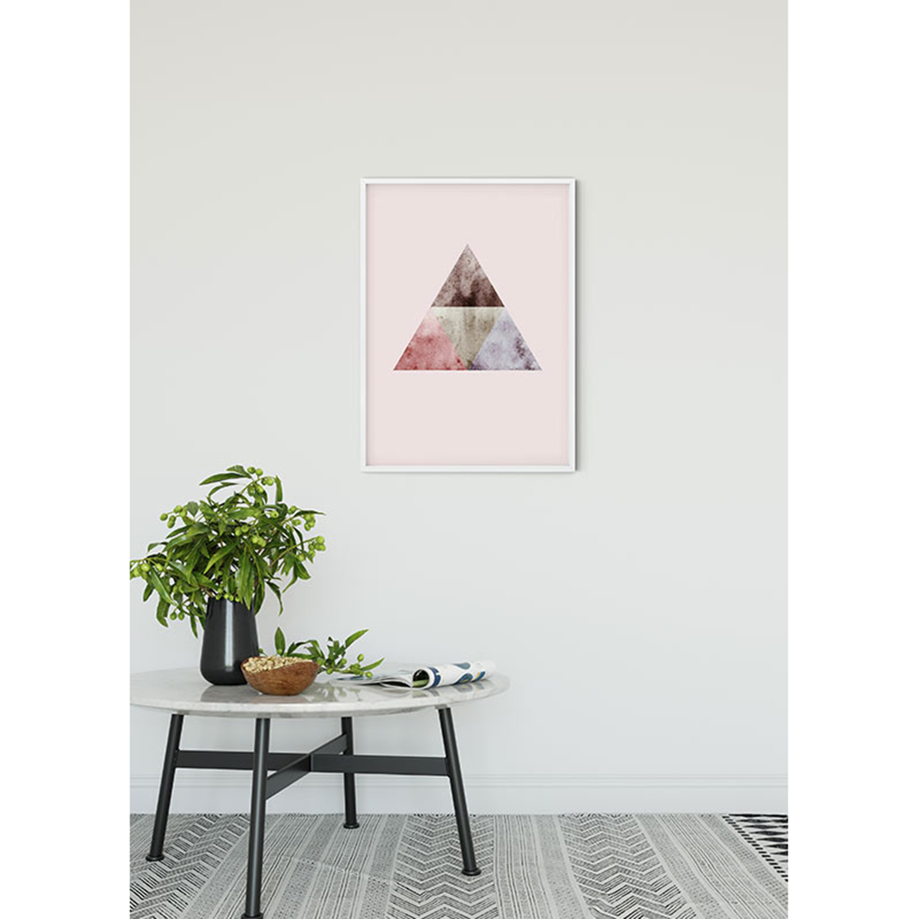 Wandbild TRIANGLES TOP RED - 50x70 cm