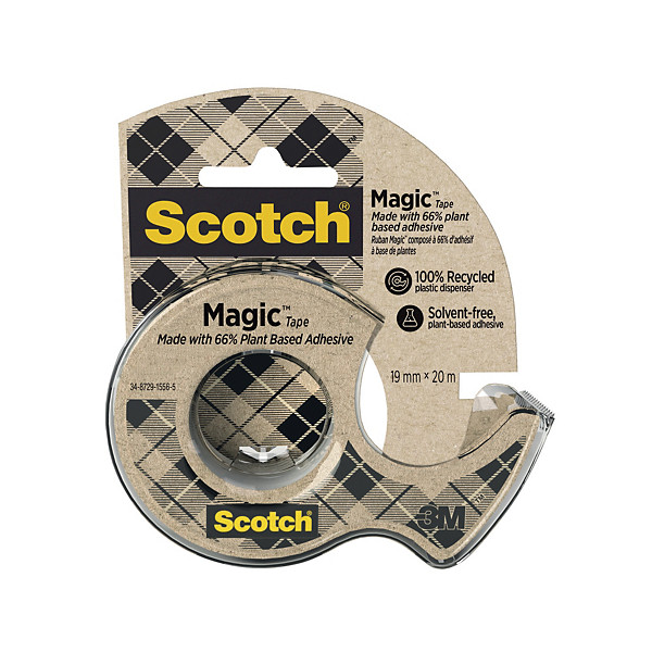 Dévidoir et ruban adhésif invisible Scotch Magic 900, 19 mm x 25 m