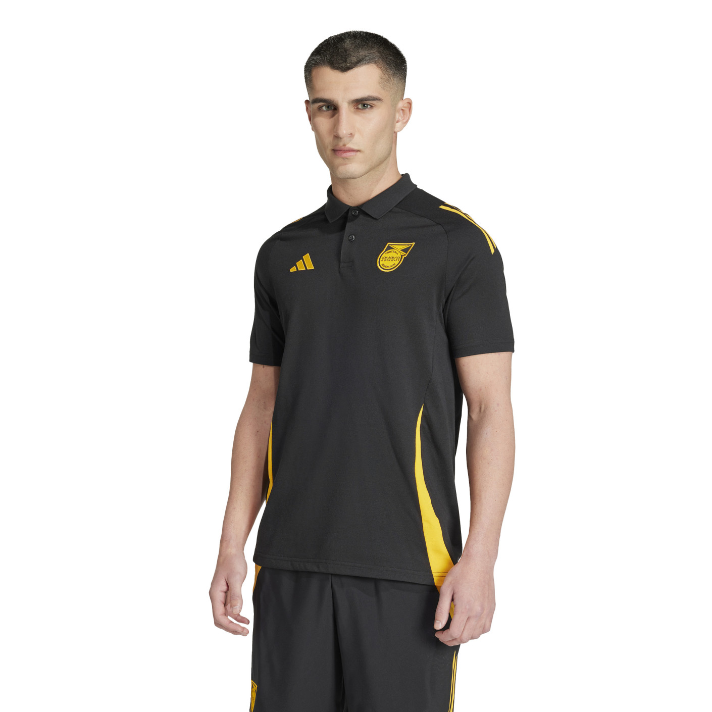 Adidas Jamaica Polo 2024-2026 Zwart Geel