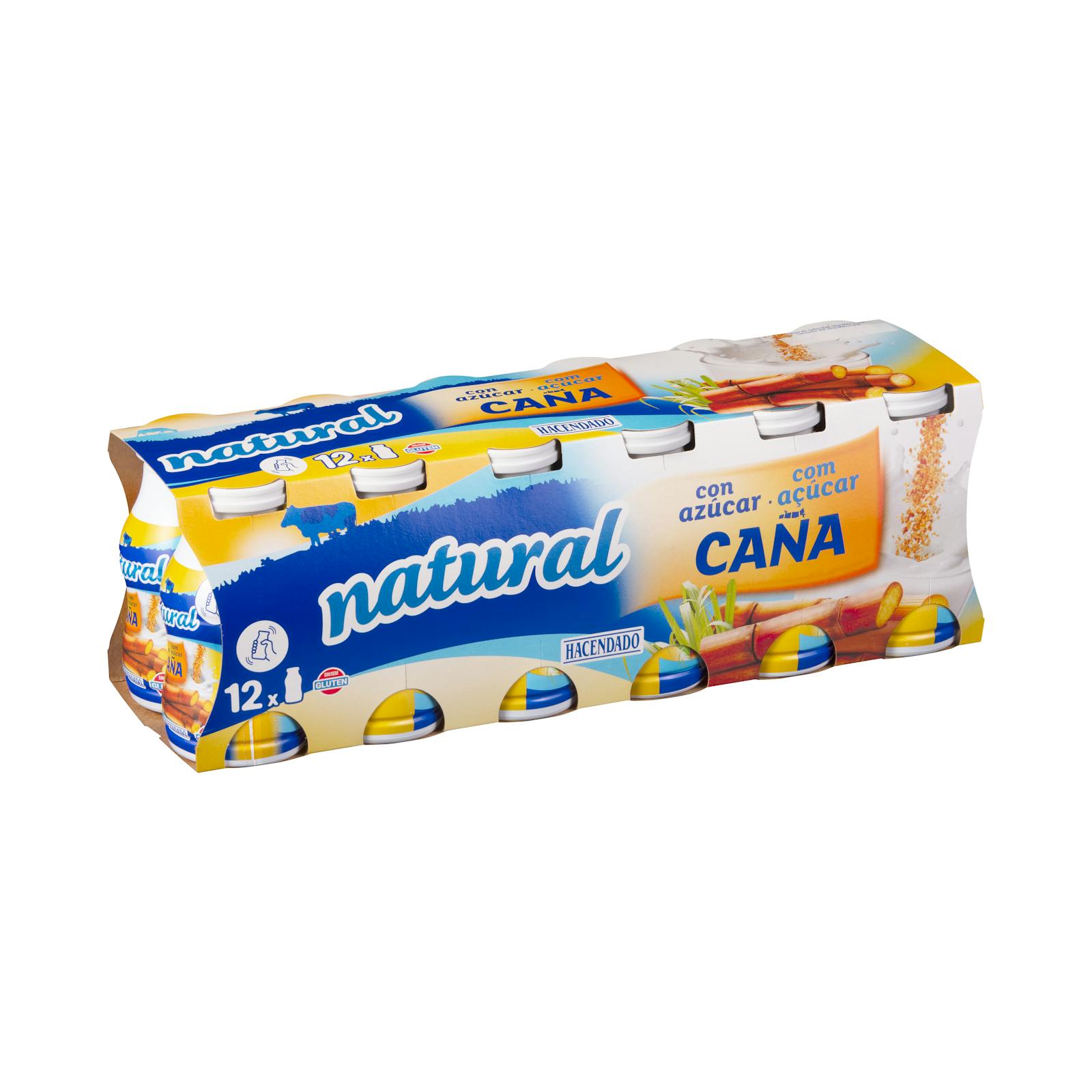 Yaourt liquide naturel Hacendado au sucre de canne