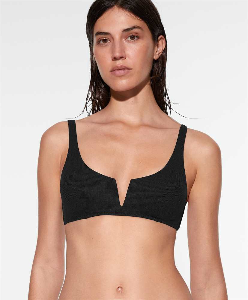 top de biquíni halter piqué