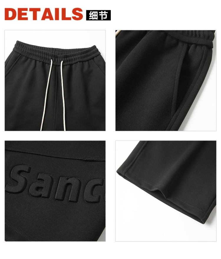 Stone Leo - Shorts met trekkoord en letters